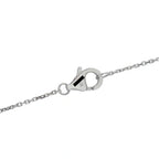 White gold necklace clasp with ring loop and chain links