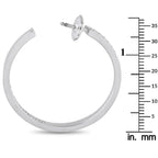 Cartier 18K White Gold 1.50ct Diamond Hoop Earrings