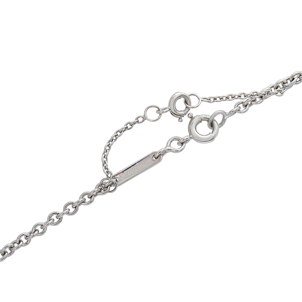 White gold chain with lobster clasp for eagle-head pendant