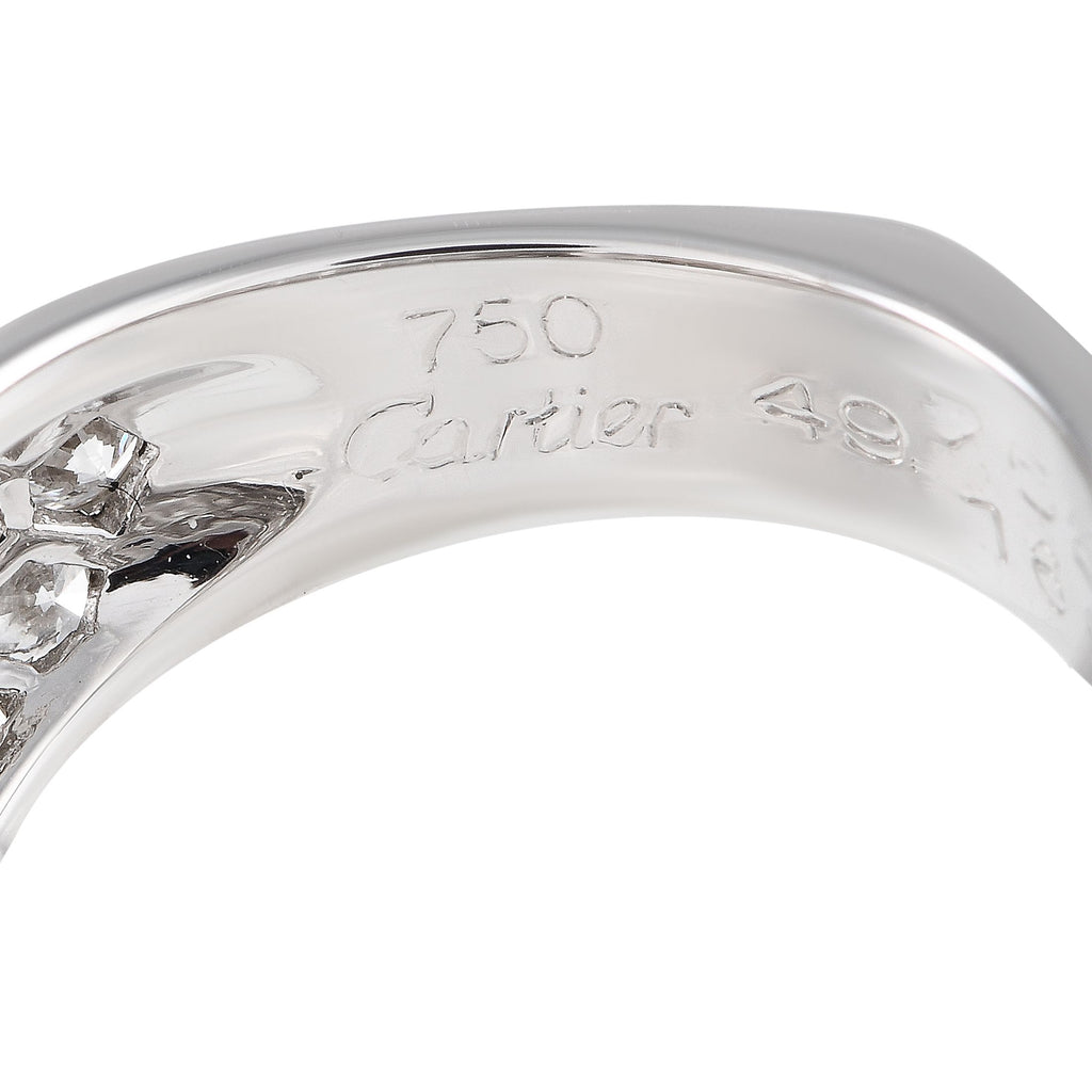 CartierJuliette 18K White Gold 3.0ct Diamond and Cultured Pearl Ring