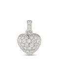 Cartier white gold diamond heart pendant with pavé-set stones