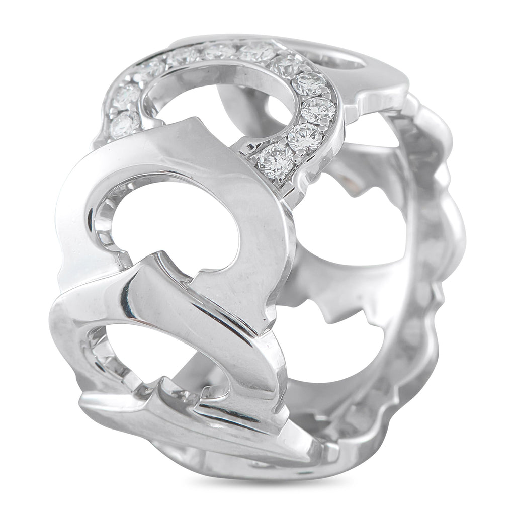 Cartier C de  18K White Gold Diamond Ring