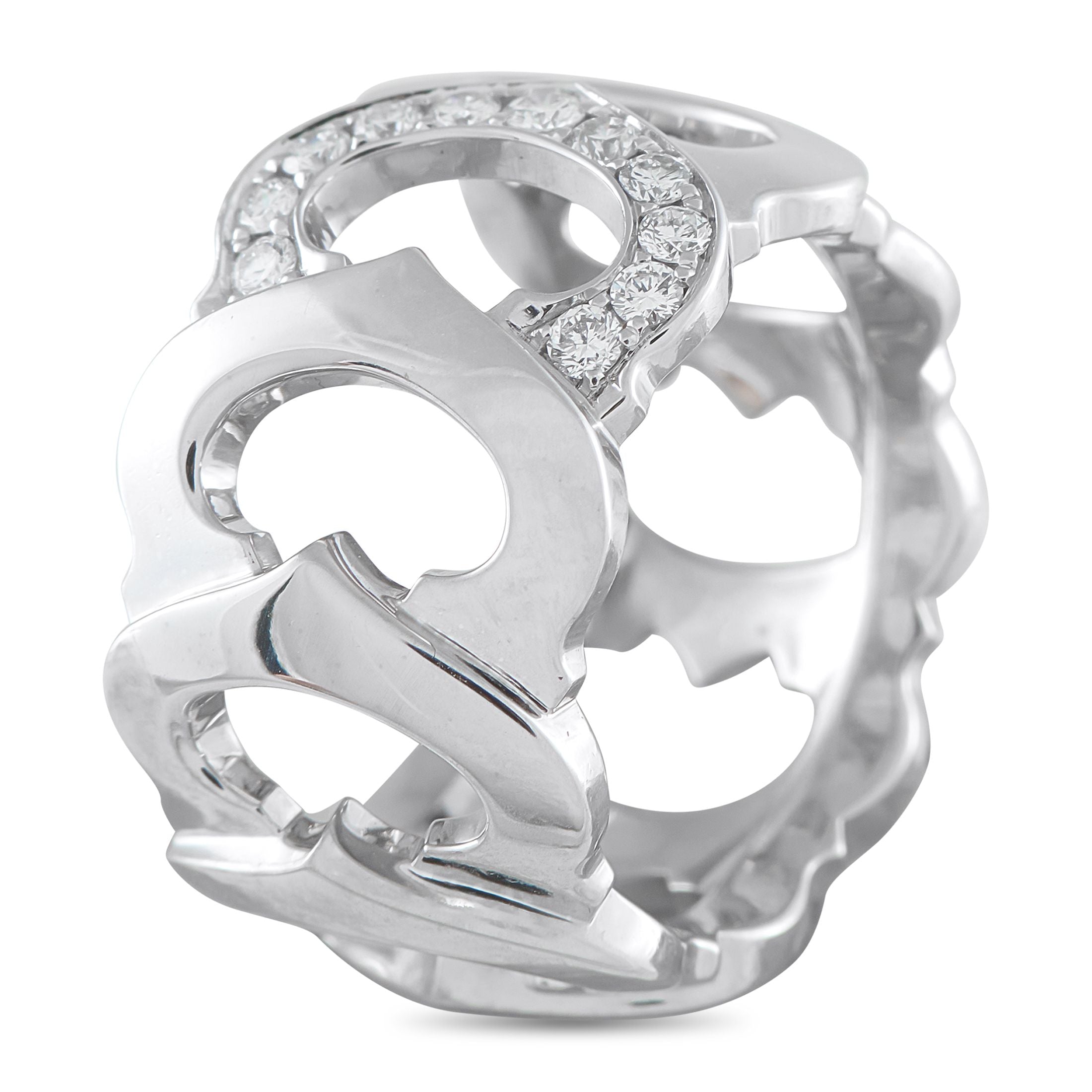 Cartier C de  18K White Gold Diamond Ring