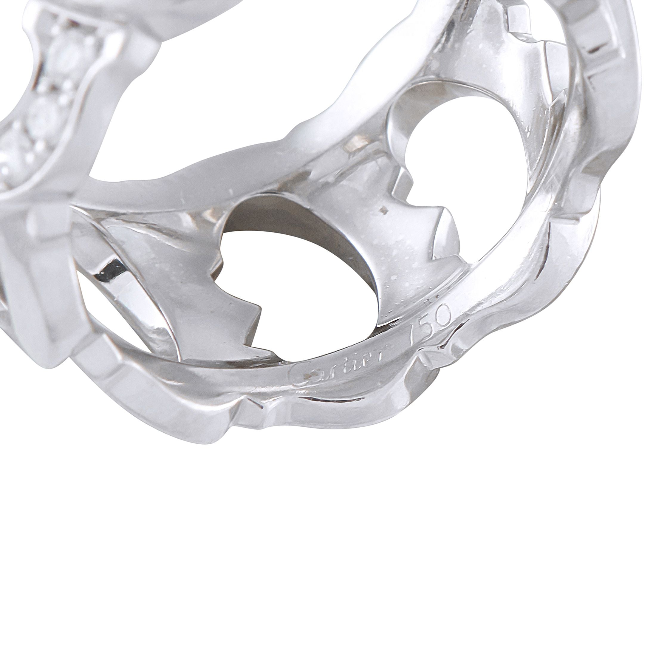 Cartier C de  18K White Gold Diamond Ring