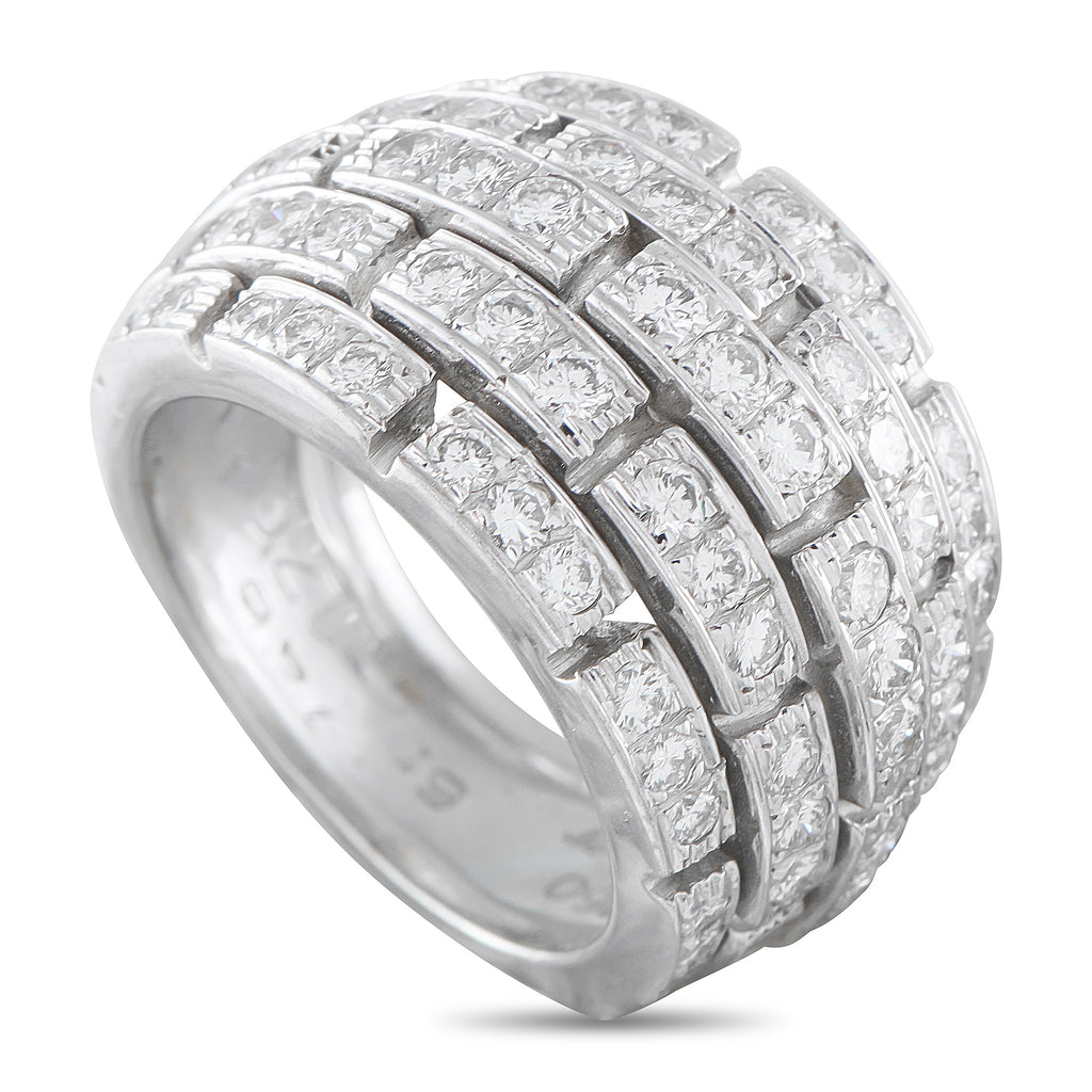 CARTIER Maillon Panthere 18K White Gold 1.50ct Diamond Ring
