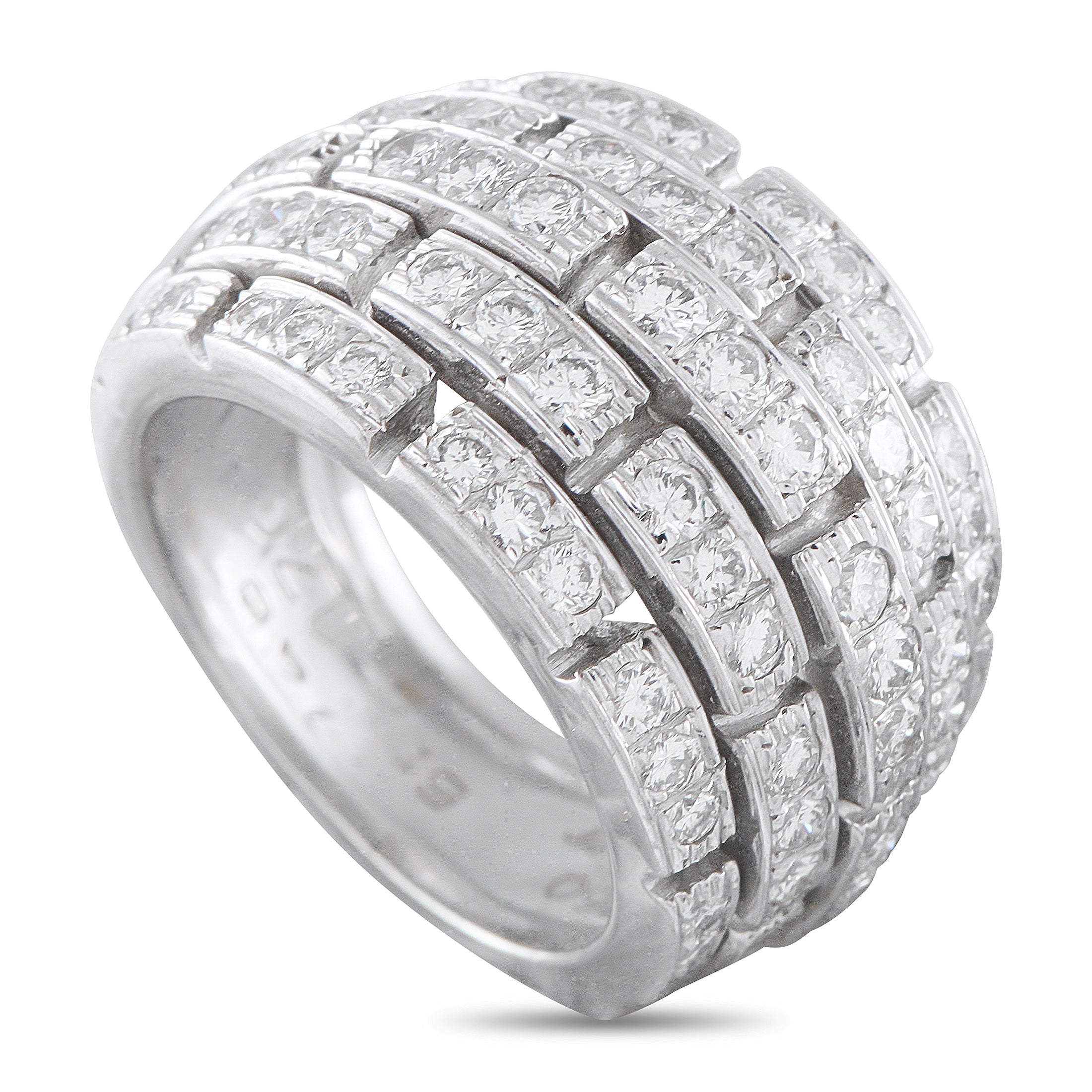 CARTIER Maillon Panthere 18K White Gold 1.50ct Diamond Ring