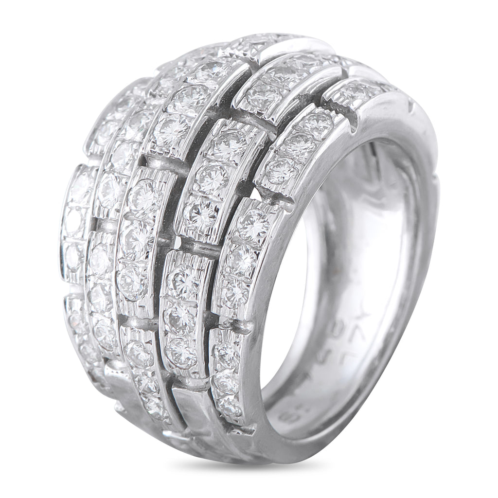 Cartier Maillon Panthere 18K White Gold 1.50ct Diamond Ring