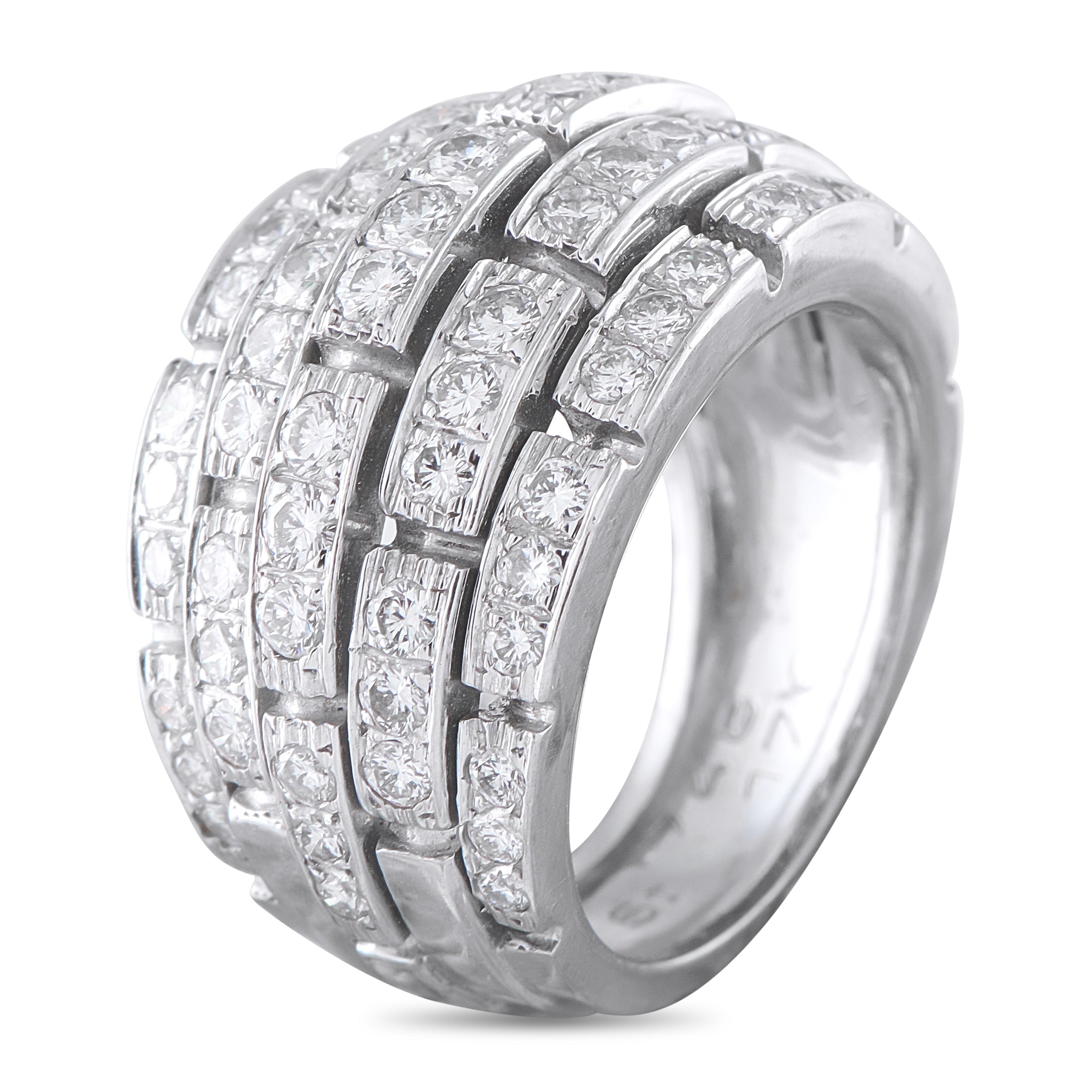 Cartier Maillon Panthere 18K White Gold 1.50ct Diamond Ring