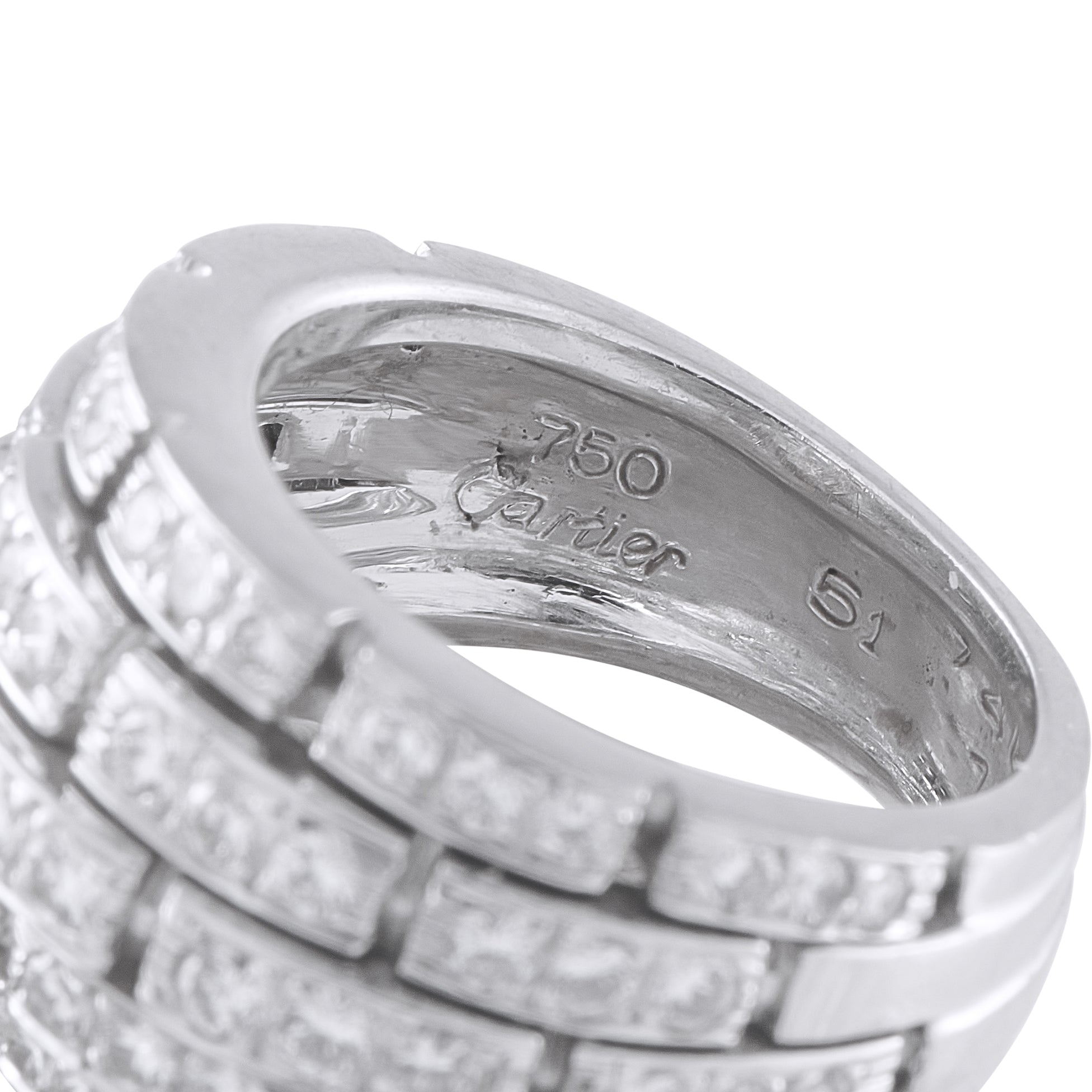 Cartier Maillon Panthere 18K White Gold 1.50ct Diamond Ring