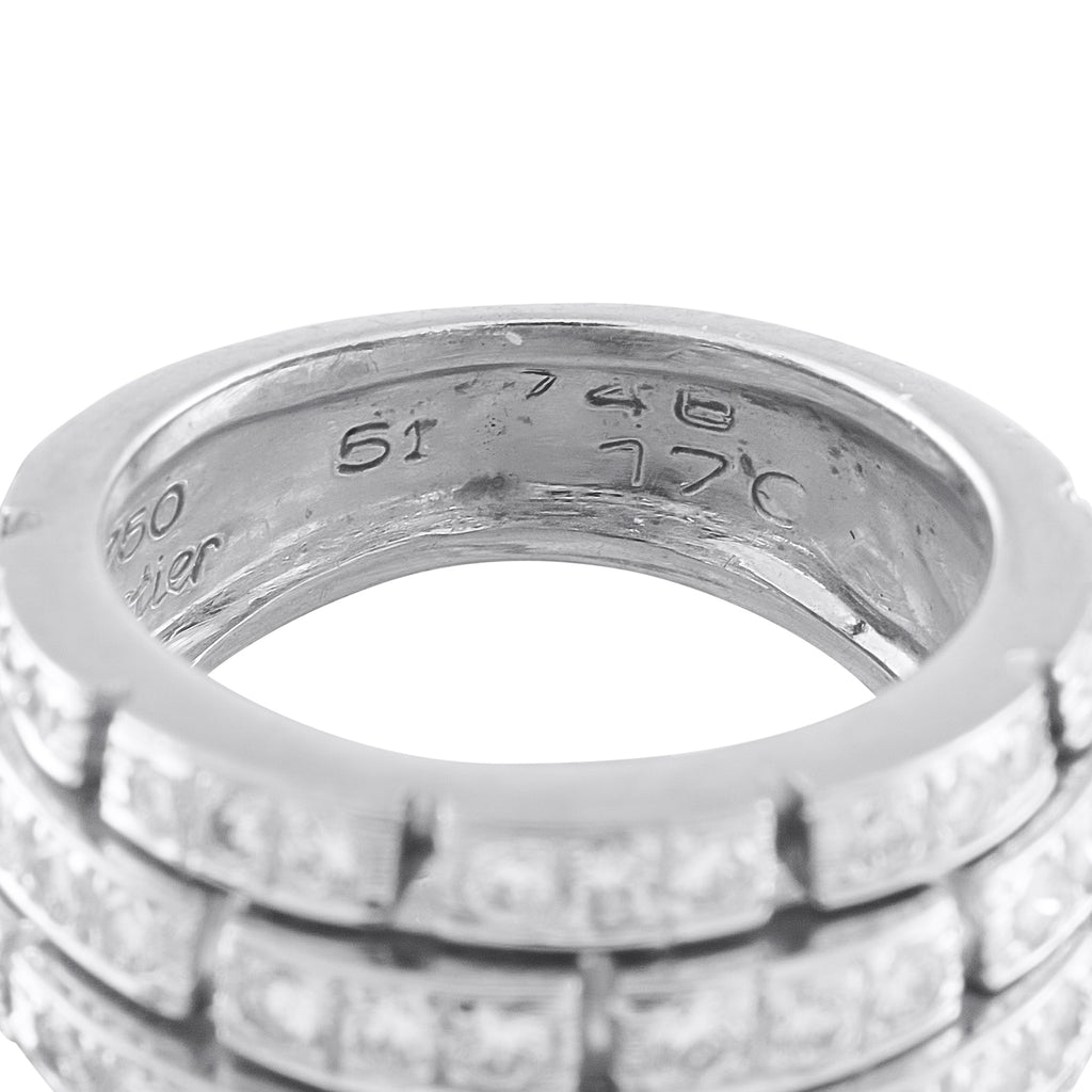 Cartier Maillon Panthere 18K White Gold 1.50ct Diamond Ring