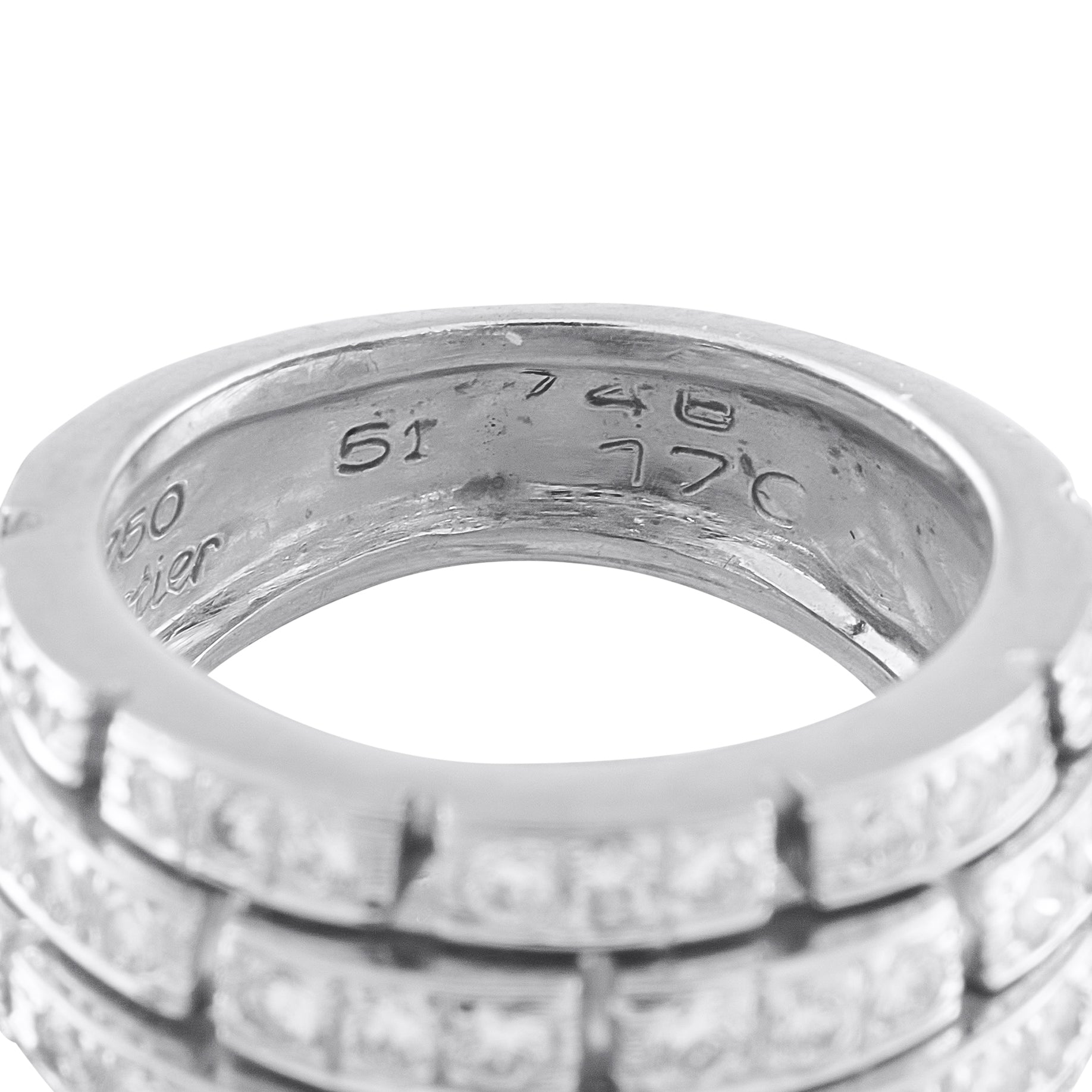 Cartier Maillon Panthere 18K White Gold 1.50ct Diamond Ring