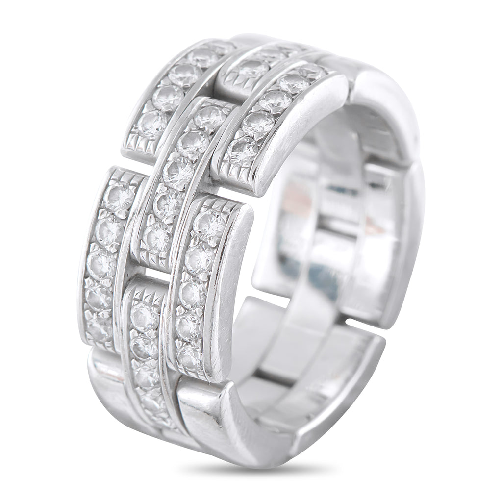 Cartier Maillon Panthère 18K White Gold Diamond Ring