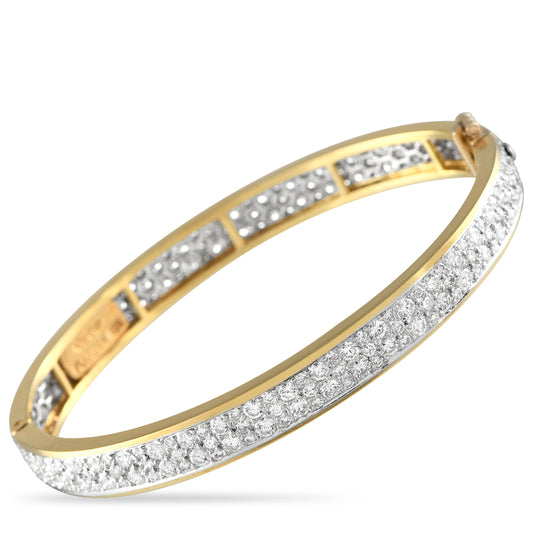 Cartier 18K Yellow Gold Diamond Bangle Bracelet