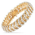 Cartier 18K yellow gold diamond bracelet with rows of sparkling stones
