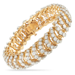 Cartier 18K Yellow Gold 25ct Diamond Bracelet