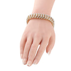 Cartier diamond bracelet worn on the wrist, showing its layered stone-set design