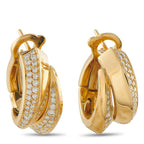 CartierPanthere Griffe 18K Yellow Gold Diamond Earrings – A classically elegant design makes these Cartier Panthere Griffe ea