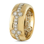 Cartier 18K Yellow Gold 0.65 ct Diamond Wide Band Ring