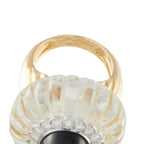 Cartier 18K Yellow Gold 2.70ct Diamond Rock Crystal and Onyx Earrings