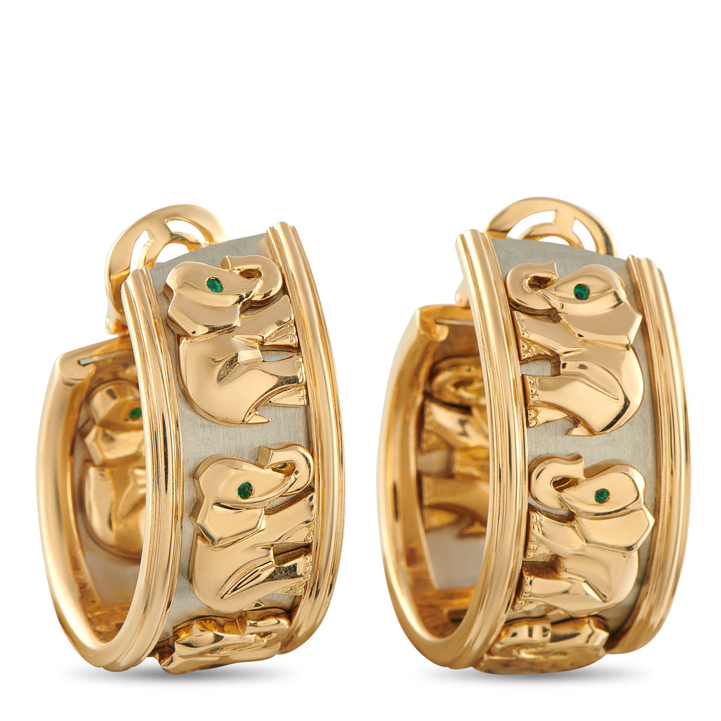 Cartier 18K Yellow Gold Elephant Earrings – These Cartier earrings are incredibly charming