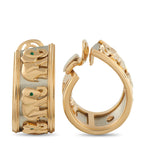 Cartier 18K Yellow Gold Elephant Earrings