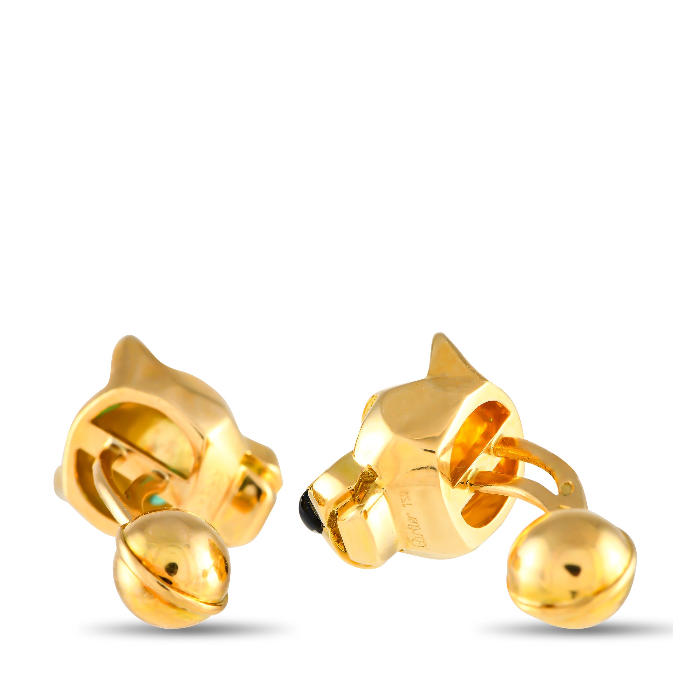 Cartier Panthere 18K Yellow Gold Cufflinks and Tuxedo Button Set