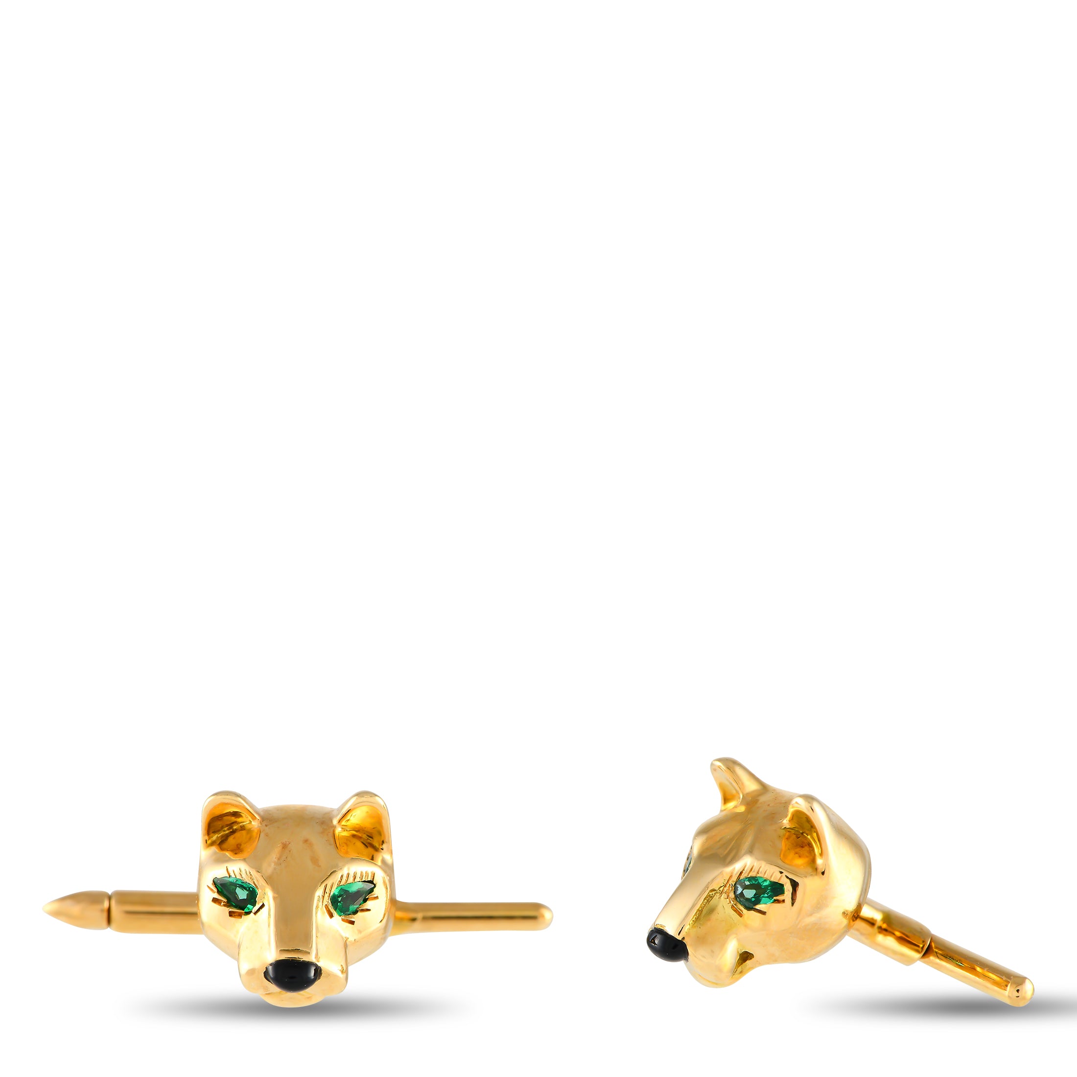 Cartier Panthere 18K Yellow Gold Cufflinks and Tuxedo Button Set
