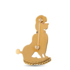Cartier 18K Yellow Gold Sapphire and Ruby Poodle Brooch