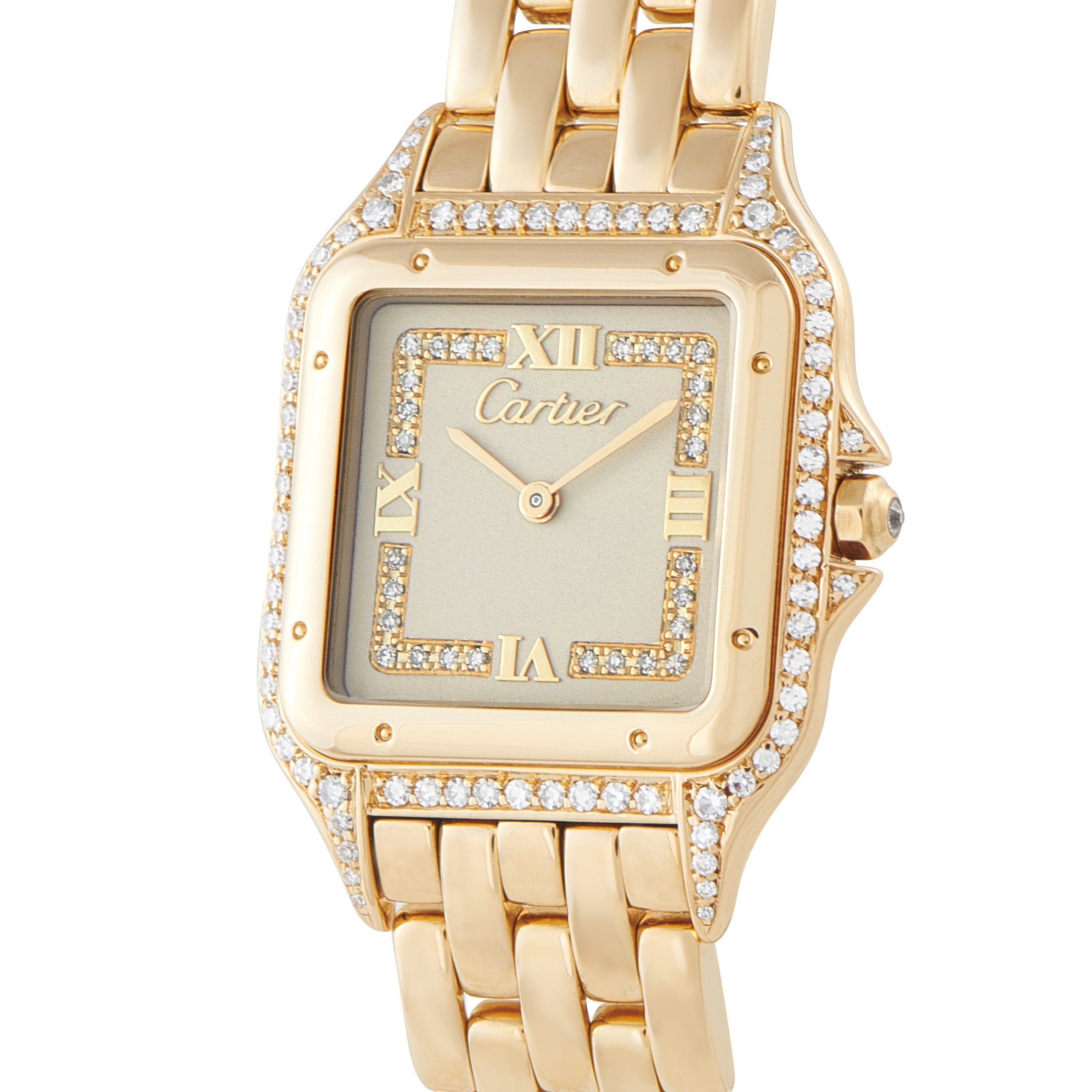 Cartier Panthère Diamond and Yellow Gold Watch