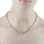 Cartier Agrafe 18K White Gold Diamond Necklace