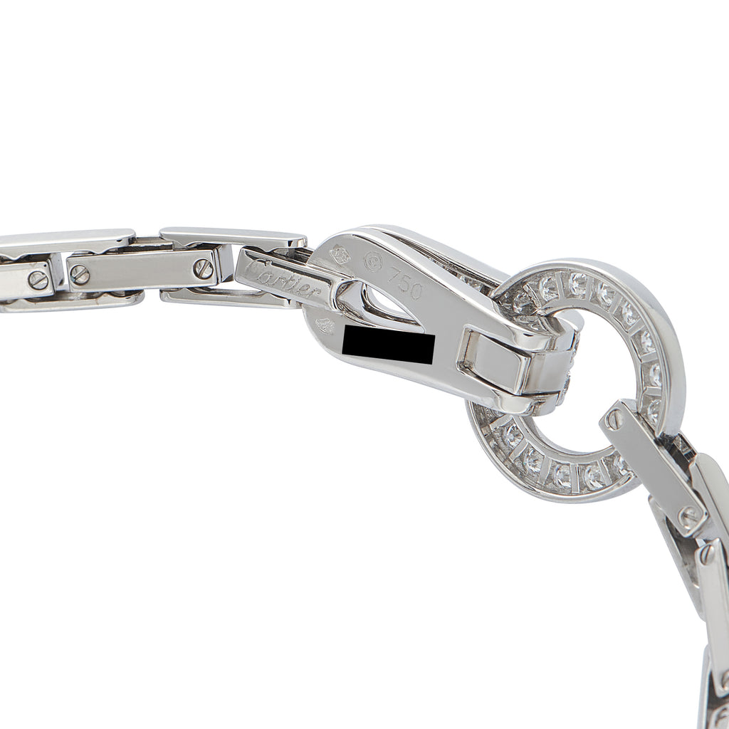 Cartier Agrafe 18K White Gold Diamond Necklace