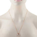 Cartier Amulette de 18K Rose Gold Diamond and Mother of Pearl Pendant