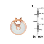 Cartier Amulette de 18K Rose Gold Diamond and Mother of Pearl Pendant