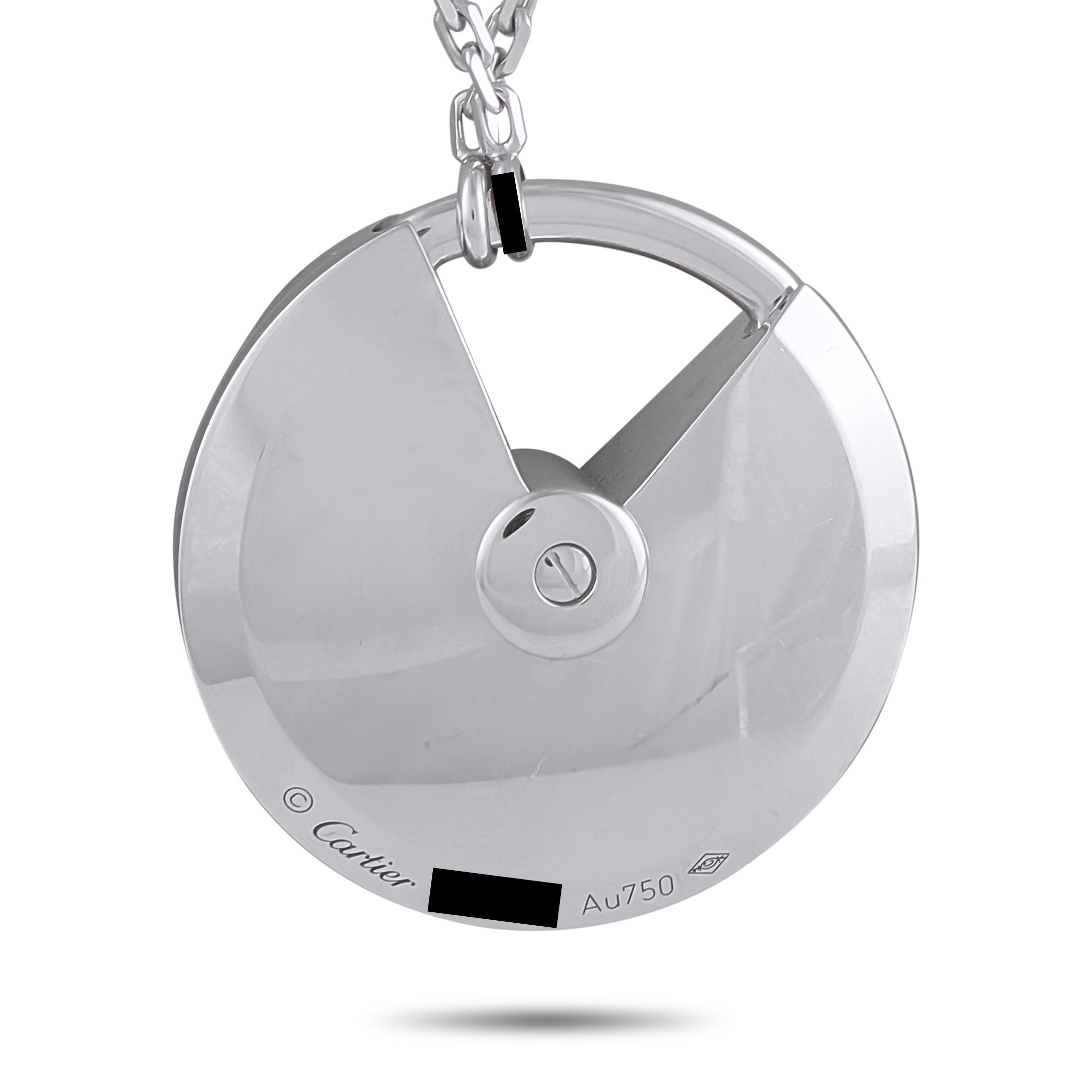 CARTIER Amulette de 18K White Gold 1.40ct Diamond Pendant