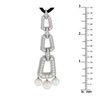 Cartier Chandra 18K White Gold Diamond and Pearl Necklace