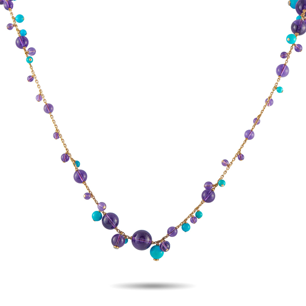 CARTIER Delices de Goa 18K Rose Gold Multi-Gemstone Necklace