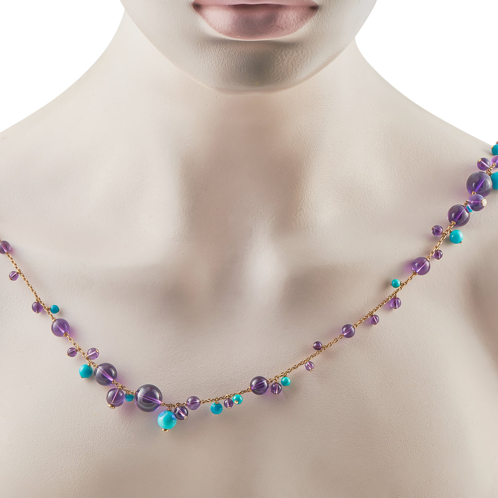 CARTIER Delices de Goa 18K Rose Gold Multi-Gemstone Necklace