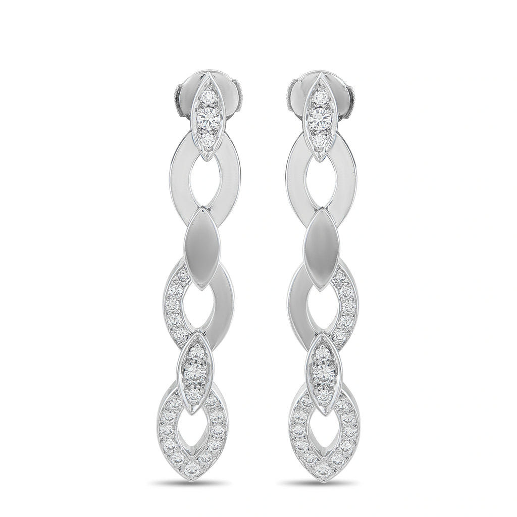 Cartier Diadea 18K White Gold Diamond Earrings