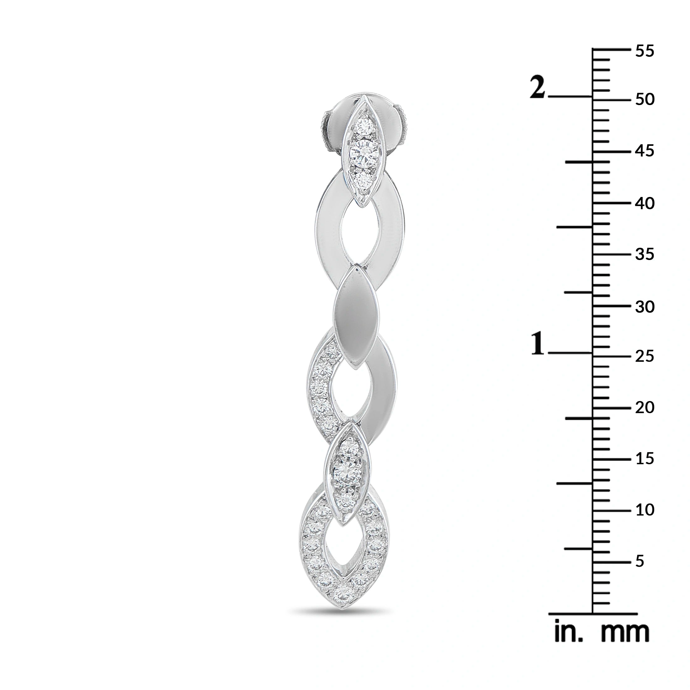 Cartier Diadea 18K White Gold Diamond Earrings