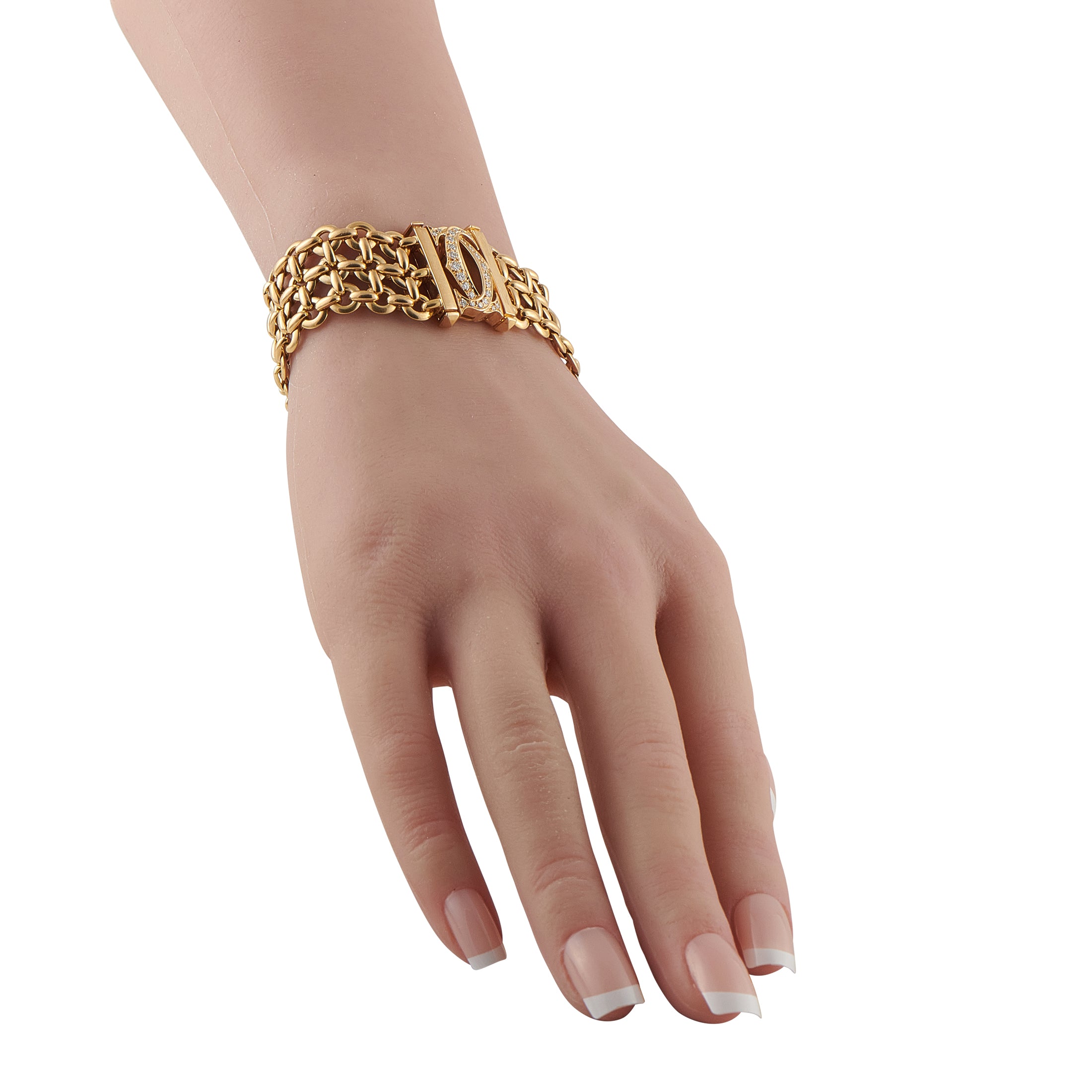 Cartier Double C Penelope 18K Yellow Gold Diamond Bracelet