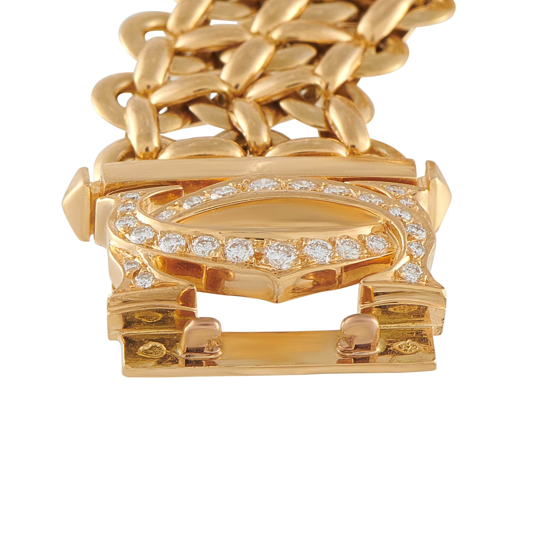 Cartier Double C Penelope 18K Yellow Gold Diamond Bracelet