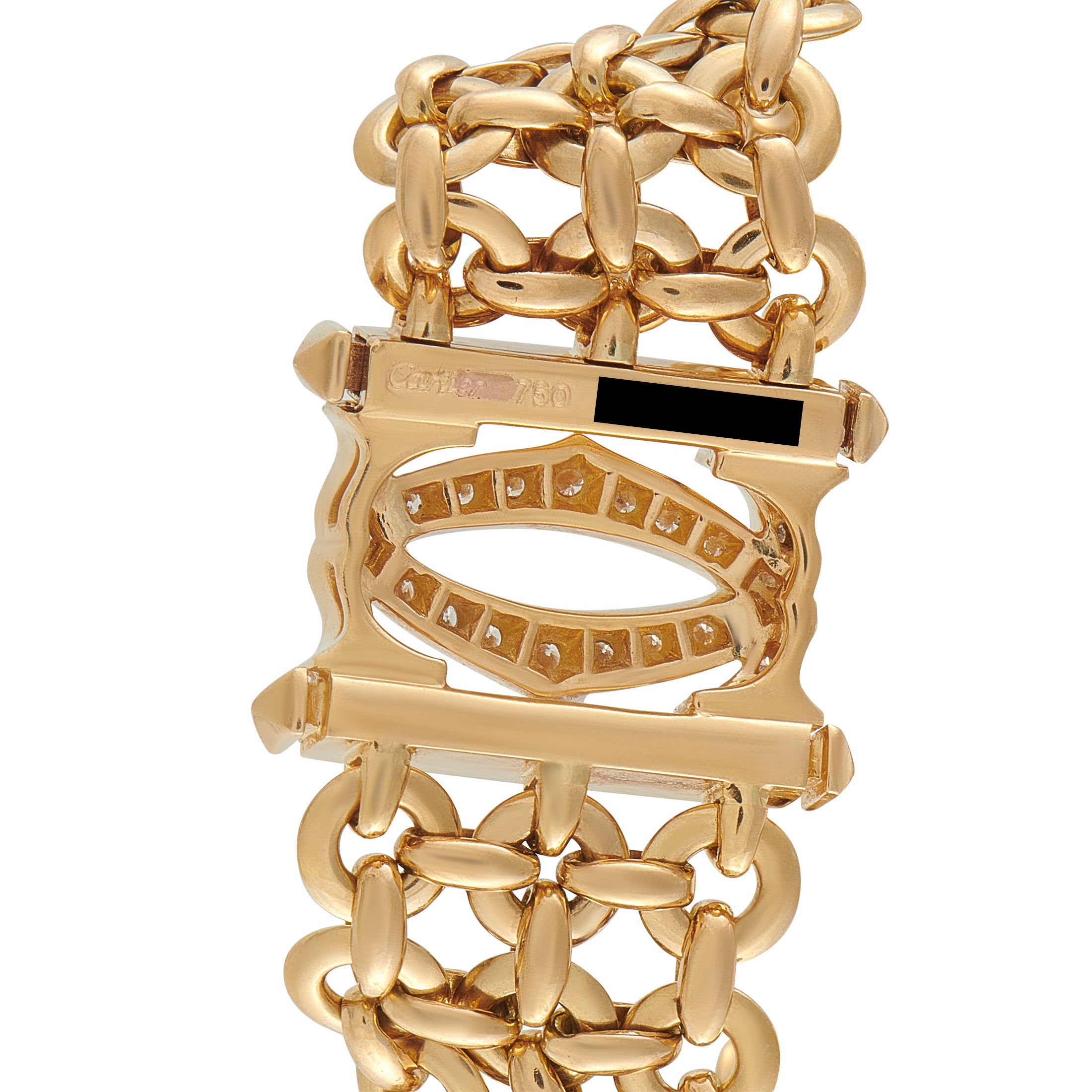 Cartier Double C Penelope 18K Yellow Gold Diamond Bracelet