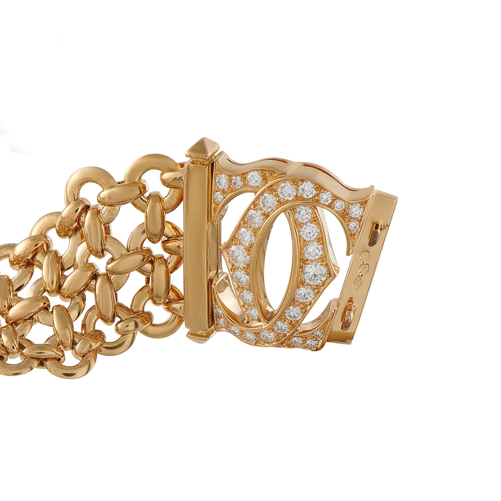 Cartier Double C Penelope 18K Yellow Gold Diamond Necklace