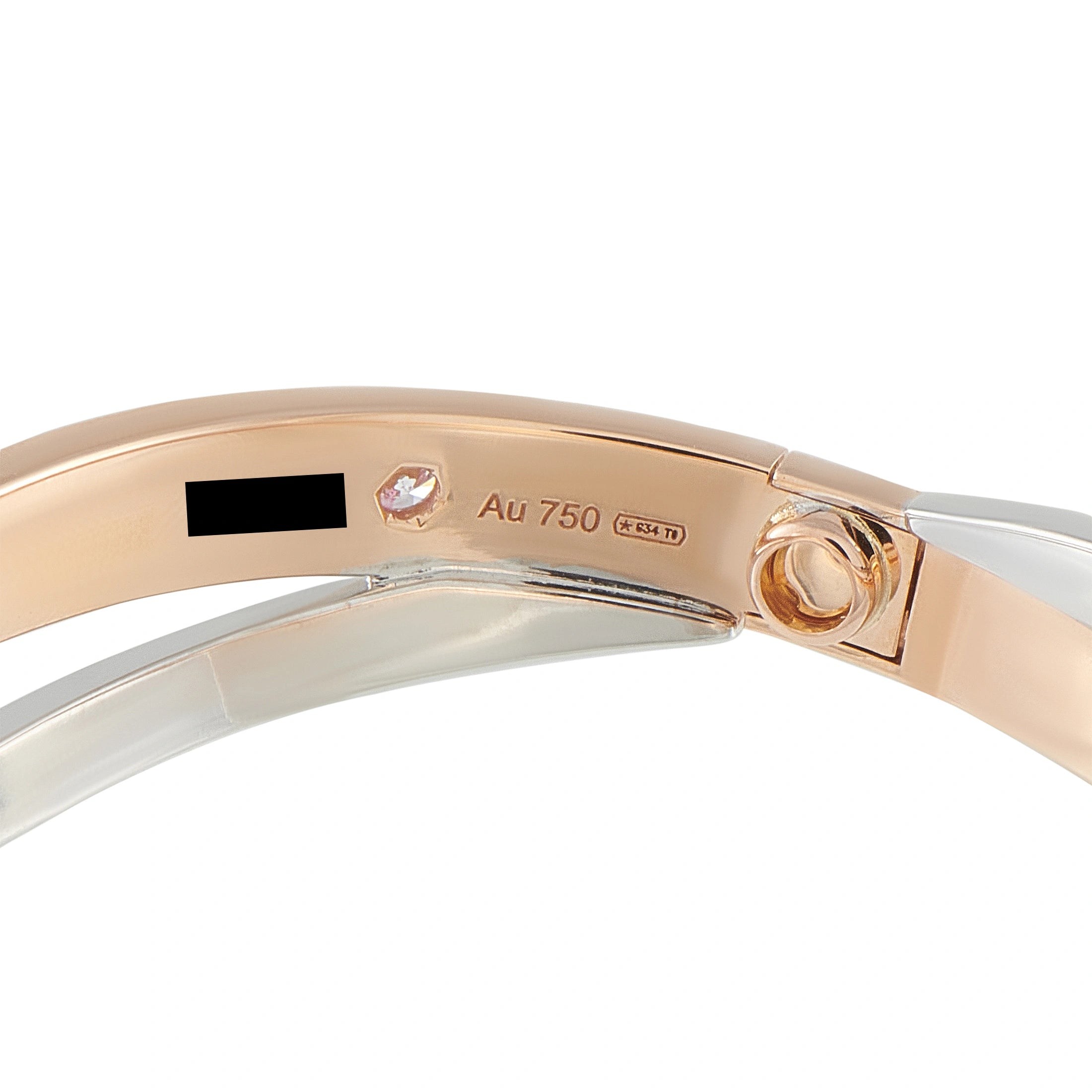 Cartier Double Love 18K Rose and White Gold Diamond Bracelet