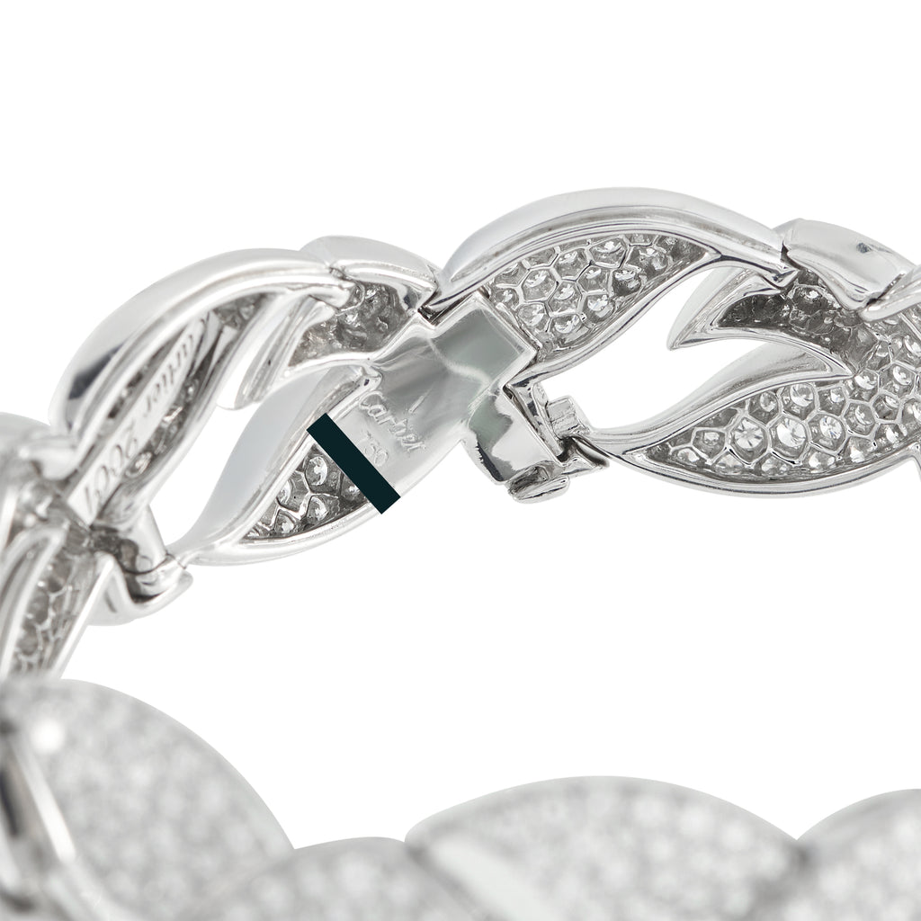 Cartier Dove of Peace 18K White Gold 15.0ct Diamond Bracelet