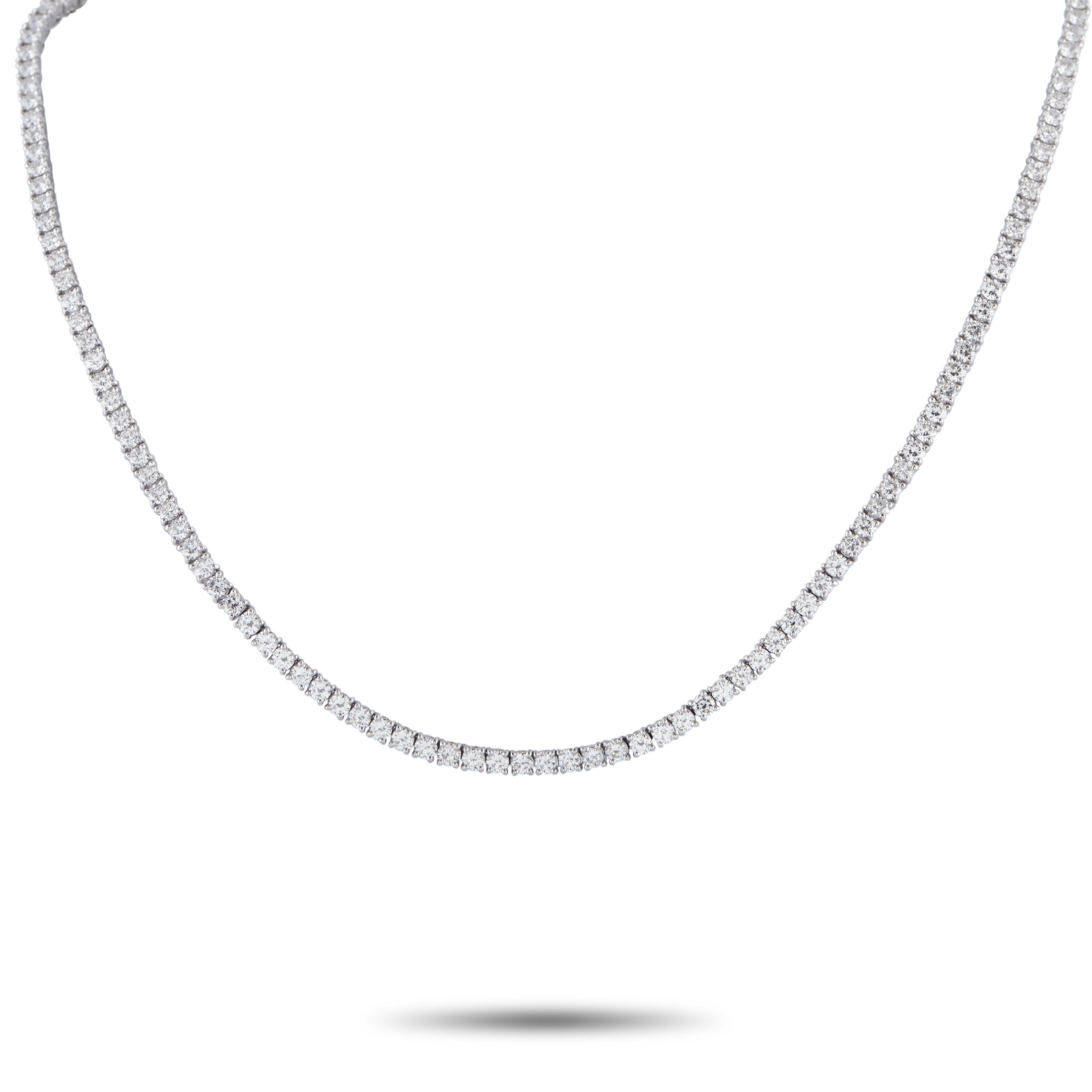 CartierEssential Lines 18K White Gold 10.09ct Diamond Necklace – This Cartier Essential Lines necklace is stunning in its sim