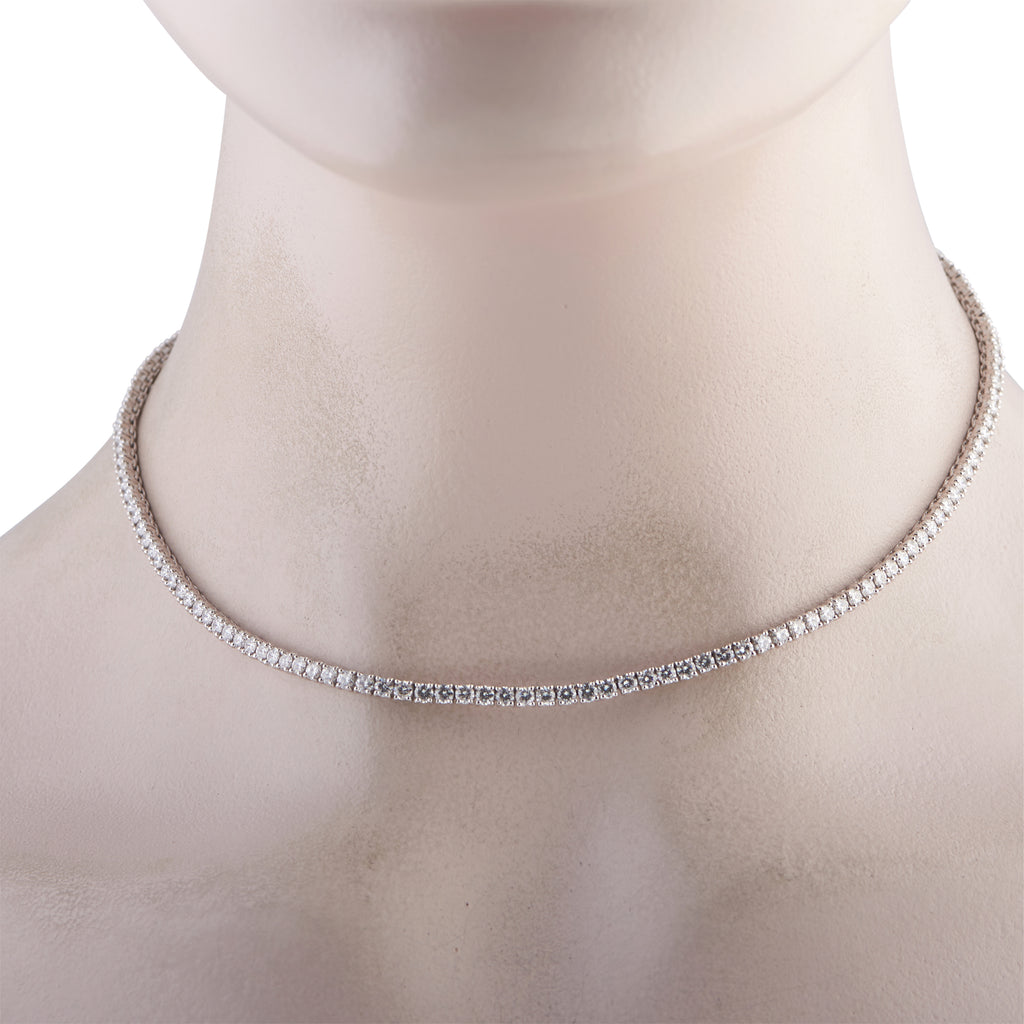 Cartier Essential Lines 18K White Gold 10.09ct Diamond Necklace