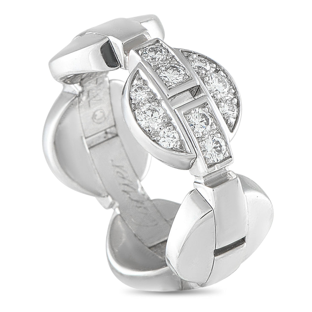 CartierHimalia 18K White Gold Diamond Ring – In luminous 18K white gold, the Cartier Himalia ring features a sculptural desig