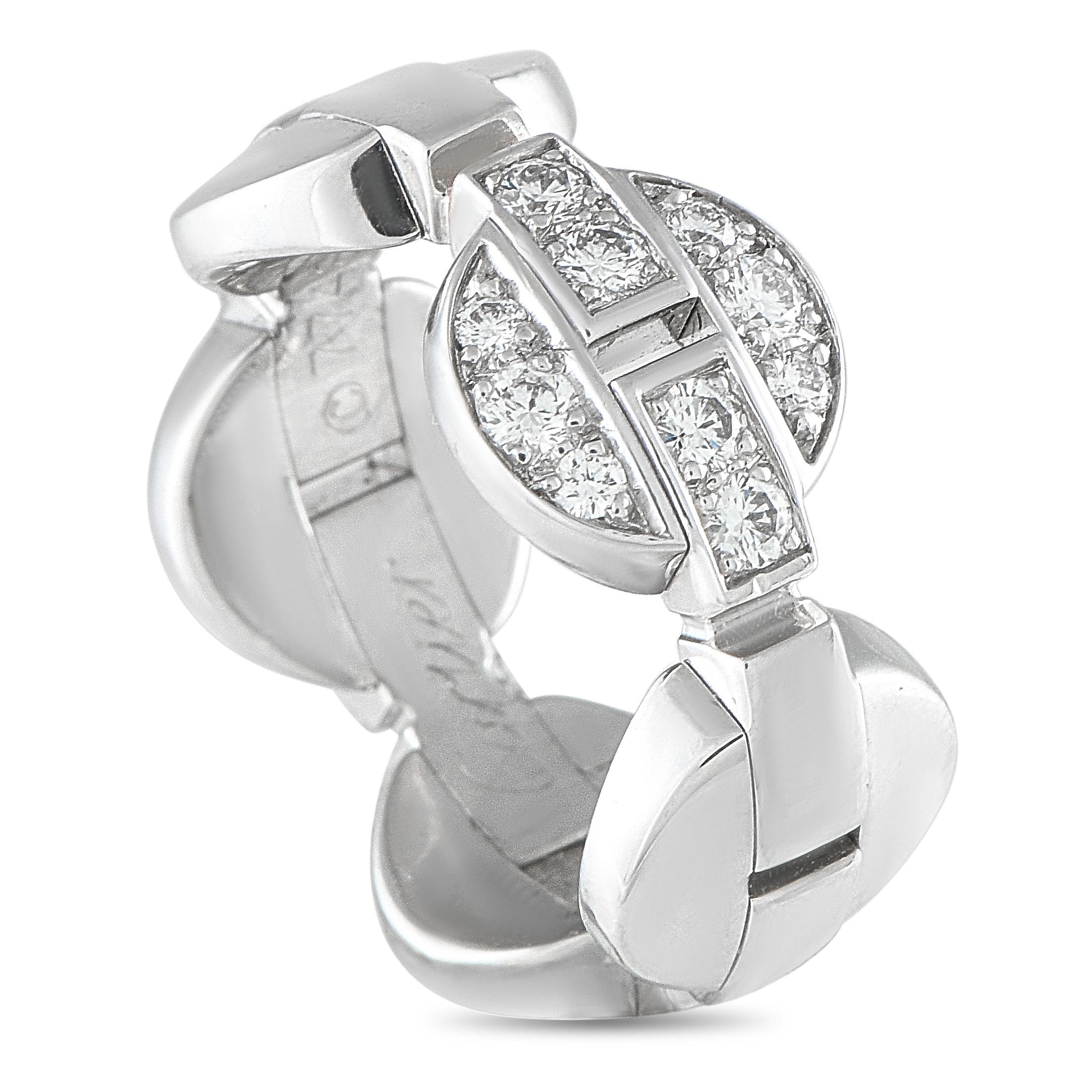 CartierHimalia 18K White Gold Diamond Ring – In luminous 18K white gold, the Cartier Himalia ring features a sculptural desig