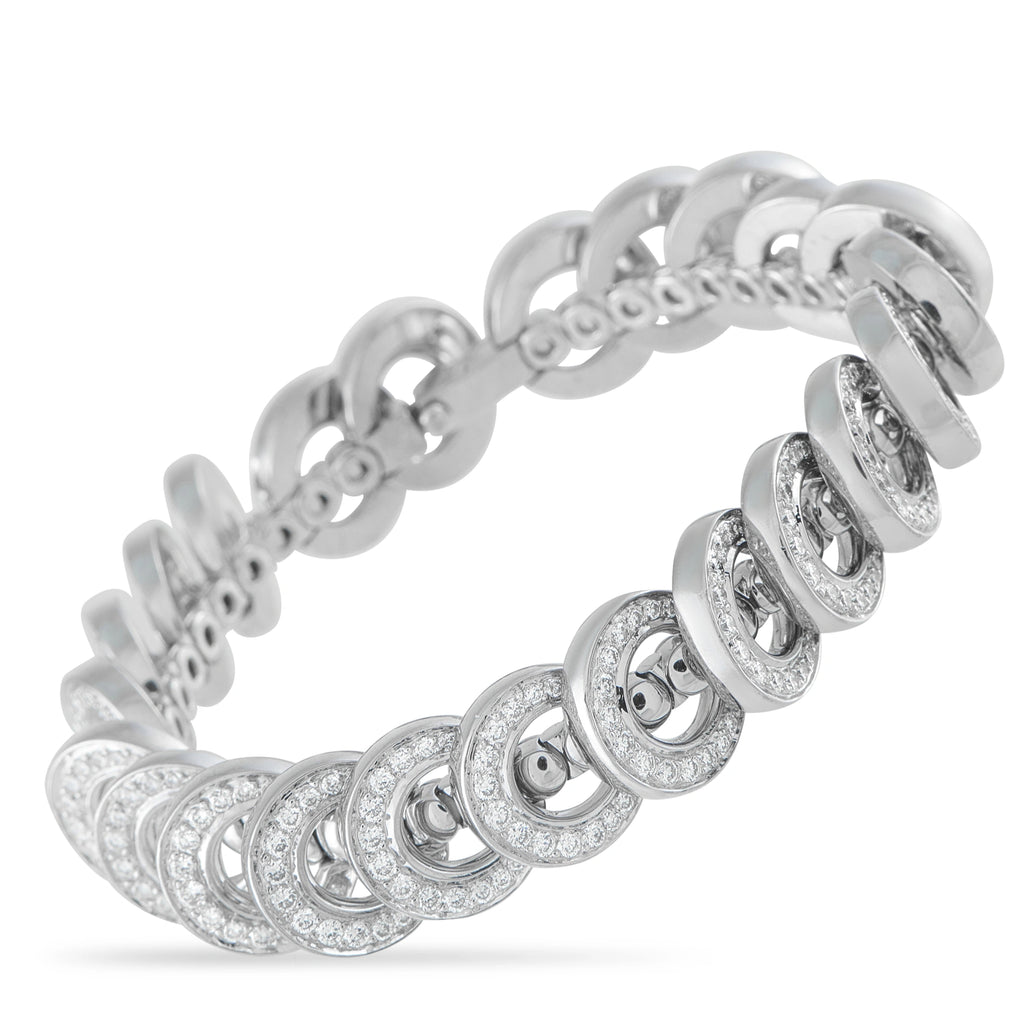 Cartier Infiniti 18K White Gold 3.68ct Diamond Bracelet
